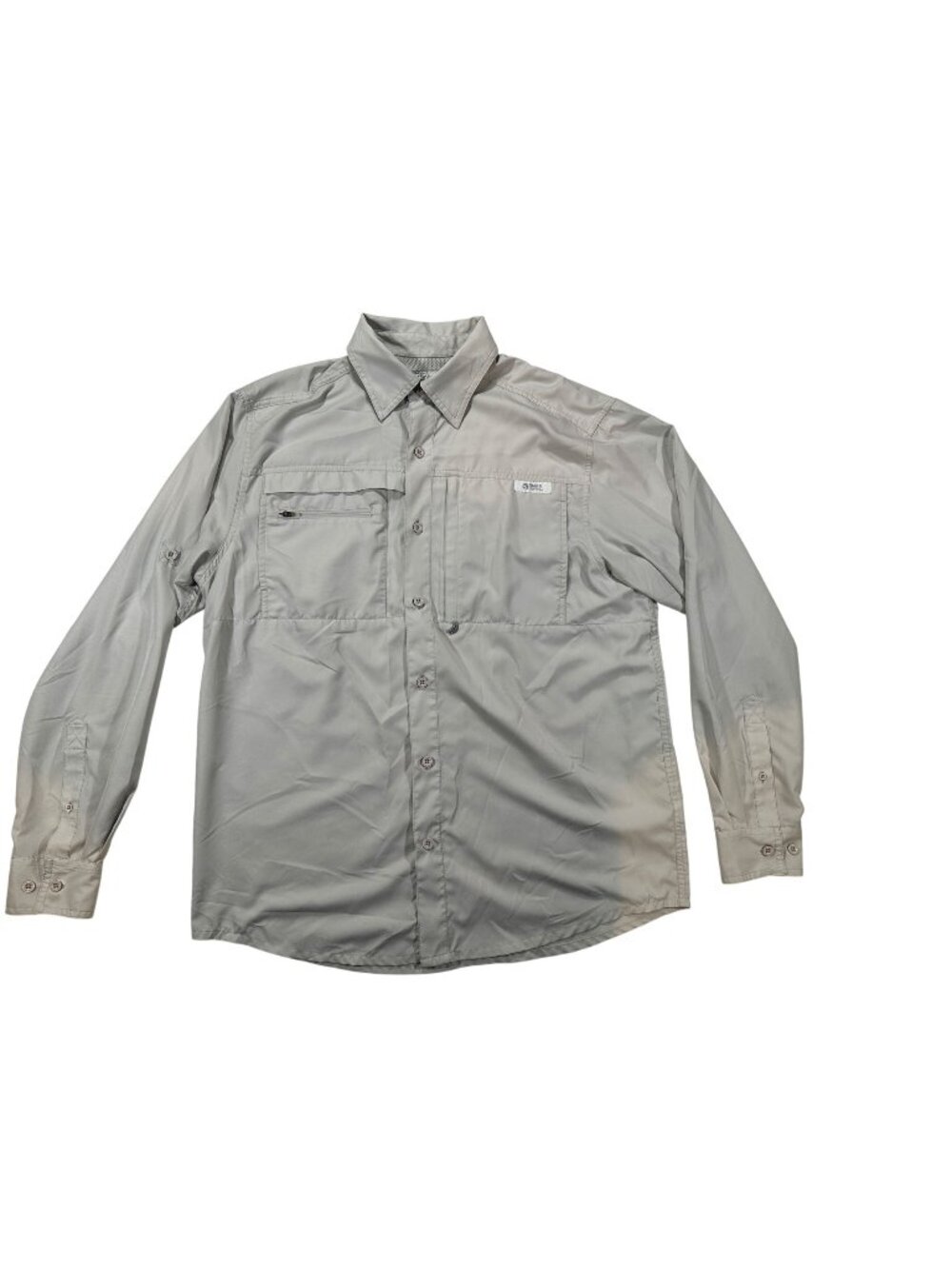 Guide Series Gander Mountain Mens Medium Gray Long Sleeve Fishing Shirt